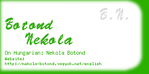 botond nekola business card
